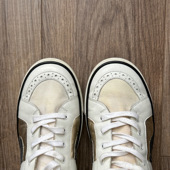 Louis Vuitton Black Denim + Leather High Top Sneakers | 38 - Picture 14 of 16